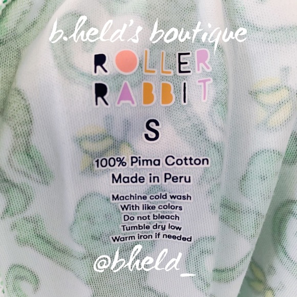 Roller Rabbit Monkey Polo Pajamas in Emerald Monkey Green Size Small S New NWT - Picture 12 of 17